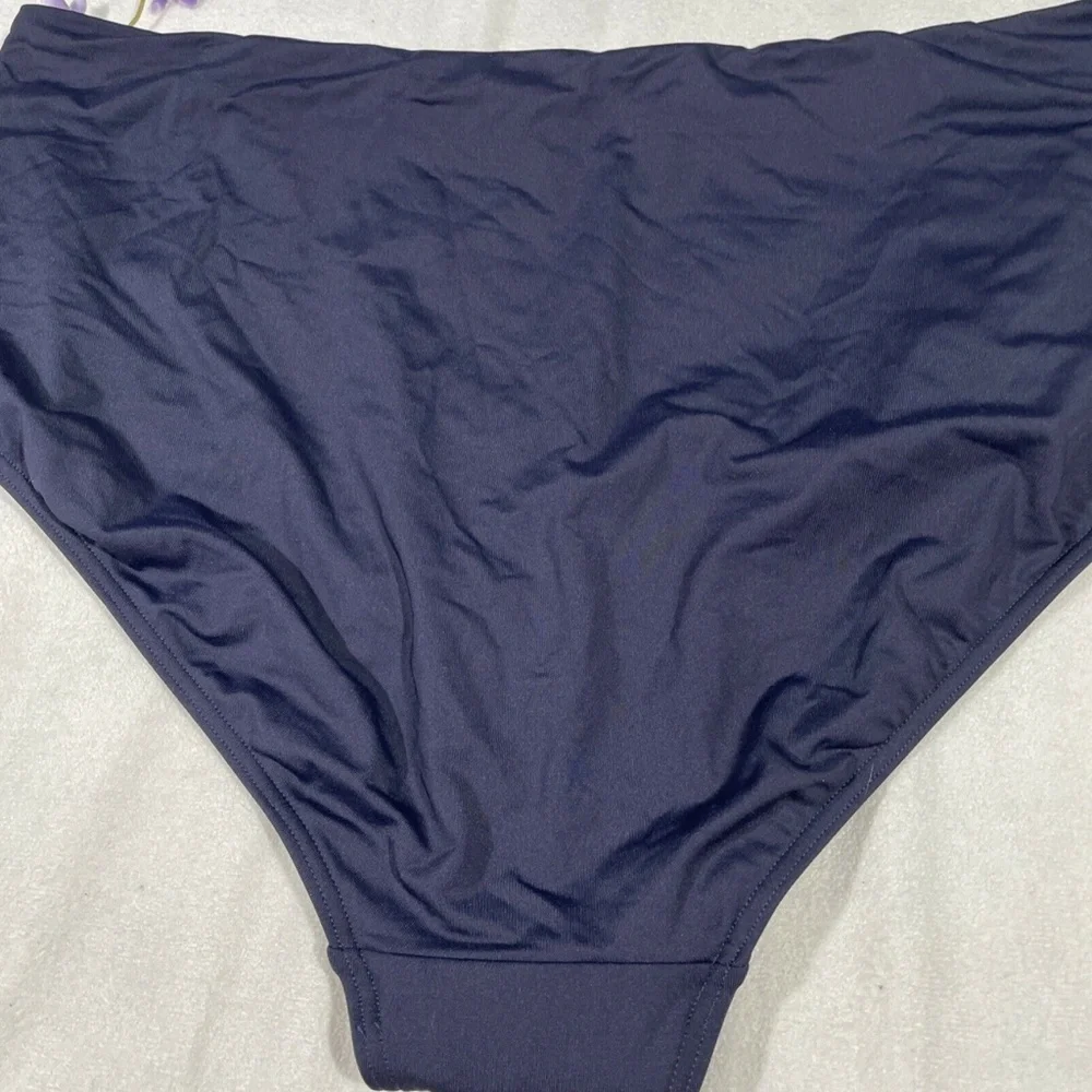 NEW Sea Level‎ [ 16 US ] High Waist Gathered Side Bikini Bottoms Blue
